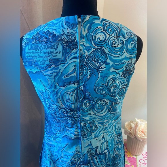 Lilly Pulitzer Dark N Stormy Originals Shift Dress Holy Grail size 4 - Picture 5 of 14
